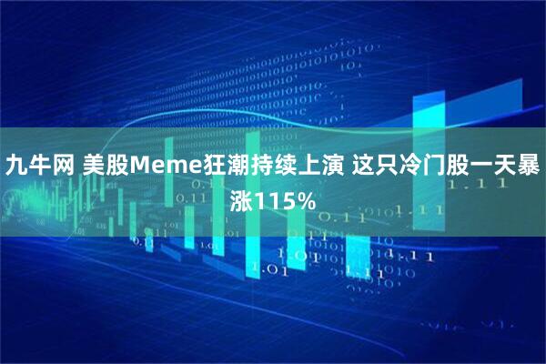 九牛网 美股Meme狂潮持续上演 这只冷门股一天暴涨115%