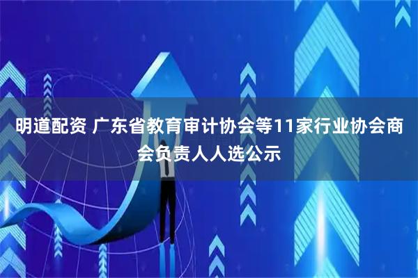 明道配资 广东省教育审计协会等11家行业协会商会负责人人选公示