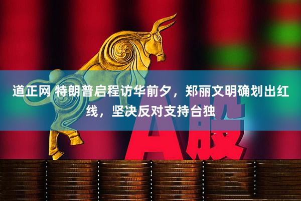 道正网 特朗普启程访华前夕，郑丽文明确划出红线，坚决反对支持台独